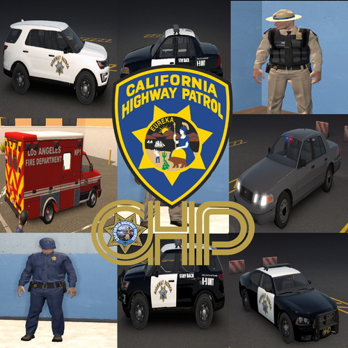 More information about "California Highway Patrol Pack W/ LAFD Ambulance and K9 (outdated van)"